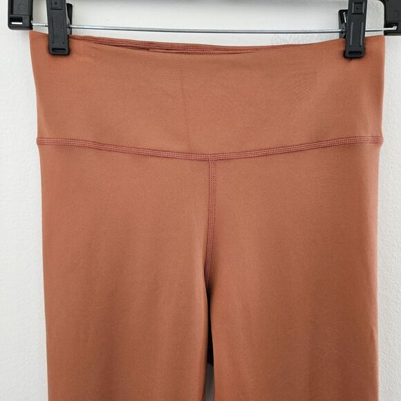Nike Dri-Fit Womens Leggings sz Small Brown Pink Blue Logo Retro Swoosh - Picture 4 of 9